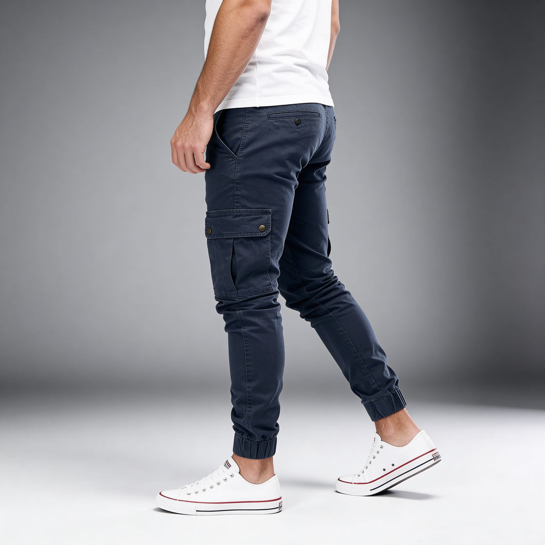 Mariano Utility Modern Urban Pants – Cotton Blend Multi-Pocket Casual Trousers