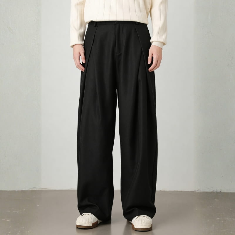 Leandro Structured Wide Leg Trousers – Modern Tailored Fit