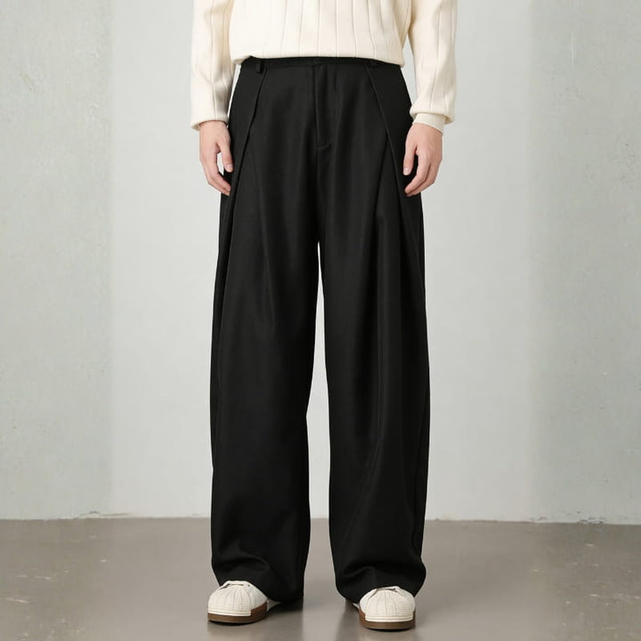 Leandro Structured Wide Leg Trousers – Modern Tailored Fit