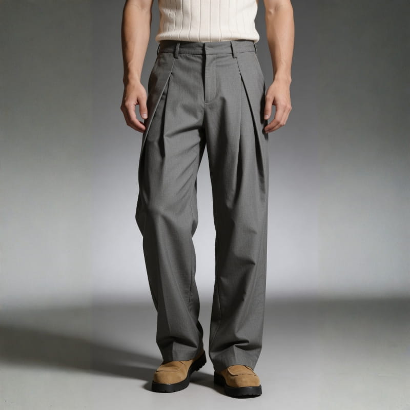 Leandro Structured Wide Leg Trousers – Modern Tailored Fit