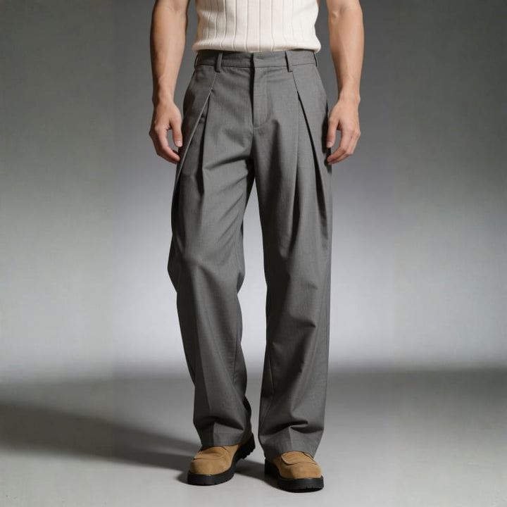 Leandro Structured Wide Leg Trousers – Modern Tailored Fit