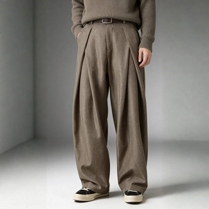 Leandro Structured Wide Leg Trousers – Modern Tailored Fit