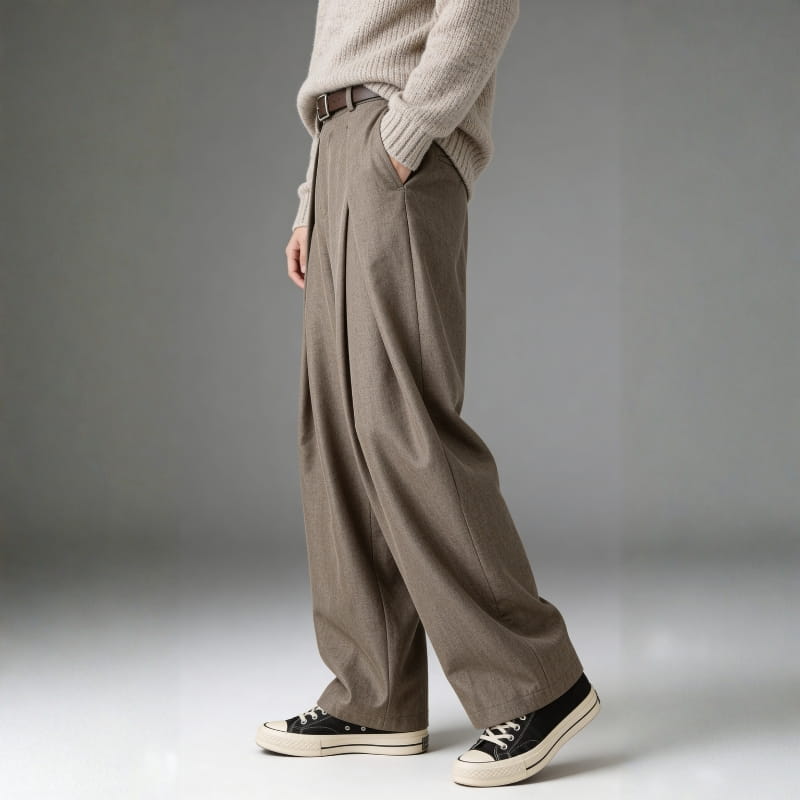 Leandro Structured Wide Leg Trousers – Modern Tailored Fit
