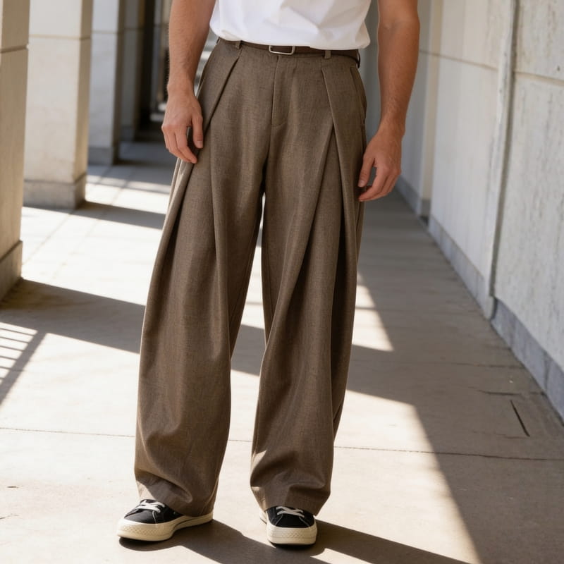 Leandro Structured Wide Leg Trousers – Modern Tailored Fit