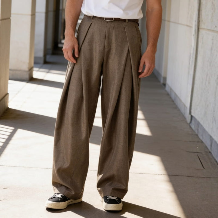 Leandro Structured Wide Leg Trousers – Modern Tailored Fit