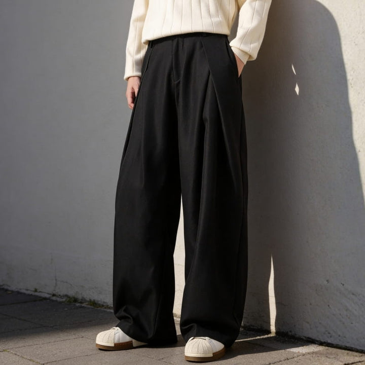 Leandro Structured Wide Leg Trousers – Modern Tailored Fit