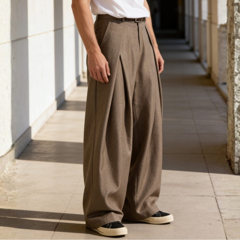 Leandro Structured Wide Leg Trousers – Modern Tailored Fit