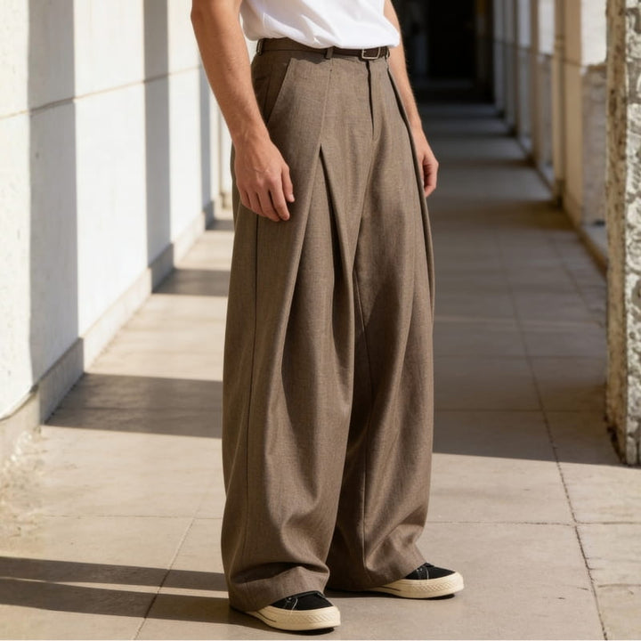 Leandro Structured Wide Leg Trousers – Modern Tailored Fit
