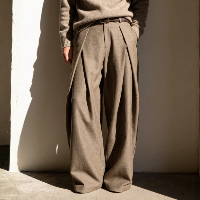 Leandro Structured Wide Leg Trousers – Modern Tailored Fit