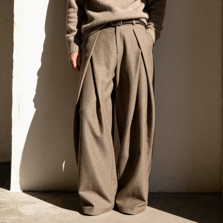 Leandro Structured Wide Leg Trousers – Modern Tailored Fit