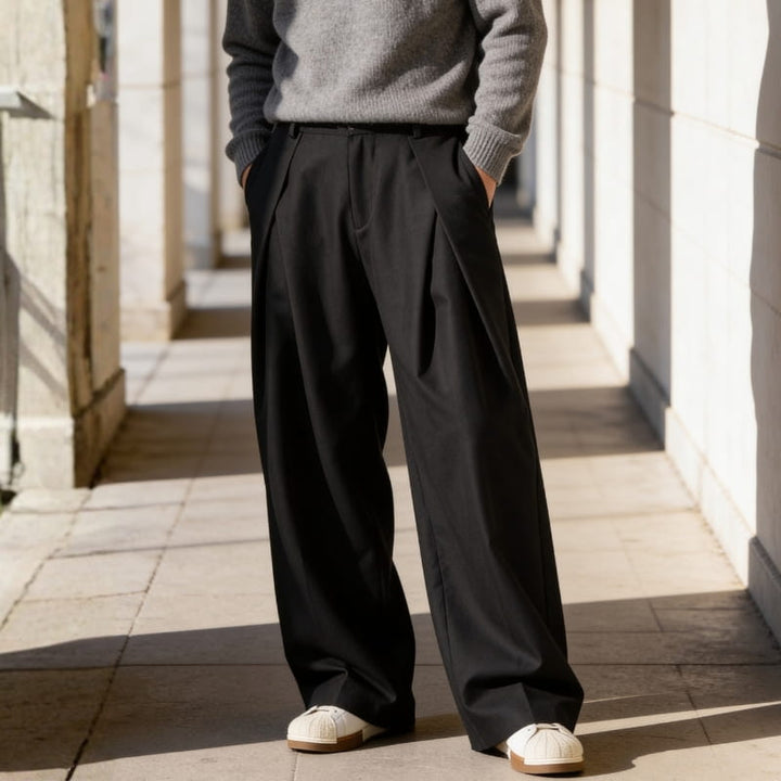 Leandro Structured Wide Leg Trousers – Modern Tailored Fit