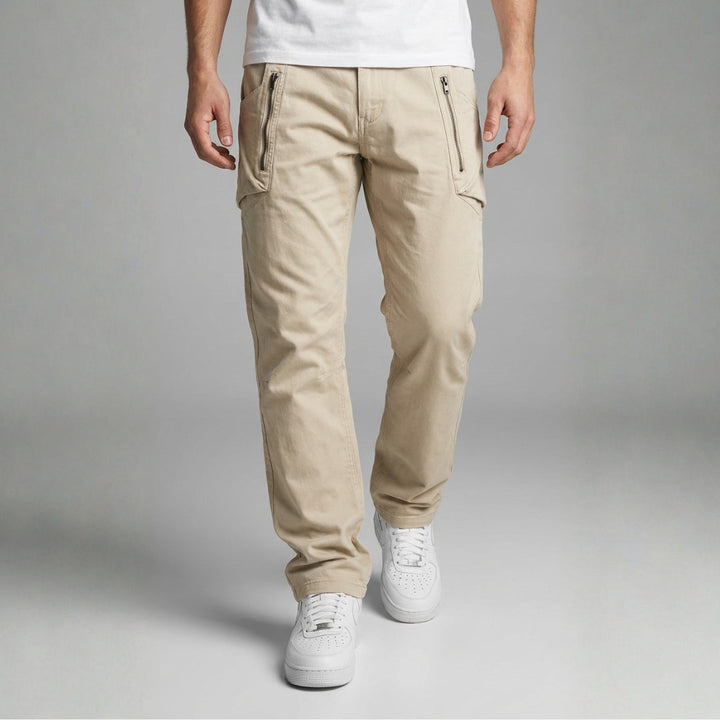 Alaric Cotton Cargo Pants — Slim Fit Utility Casual Trousers