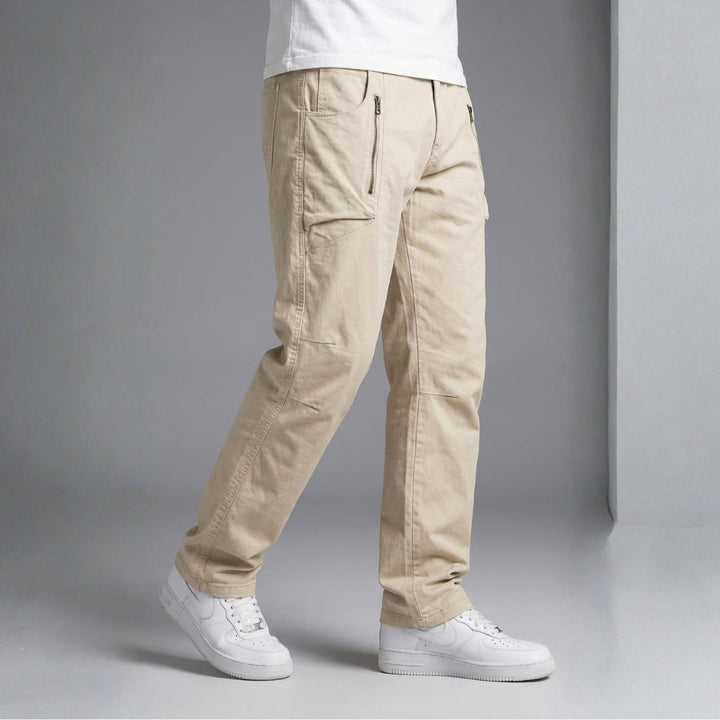 Alaric Cotton Cargo Pants — Slim Fit Utility Casual Trousers