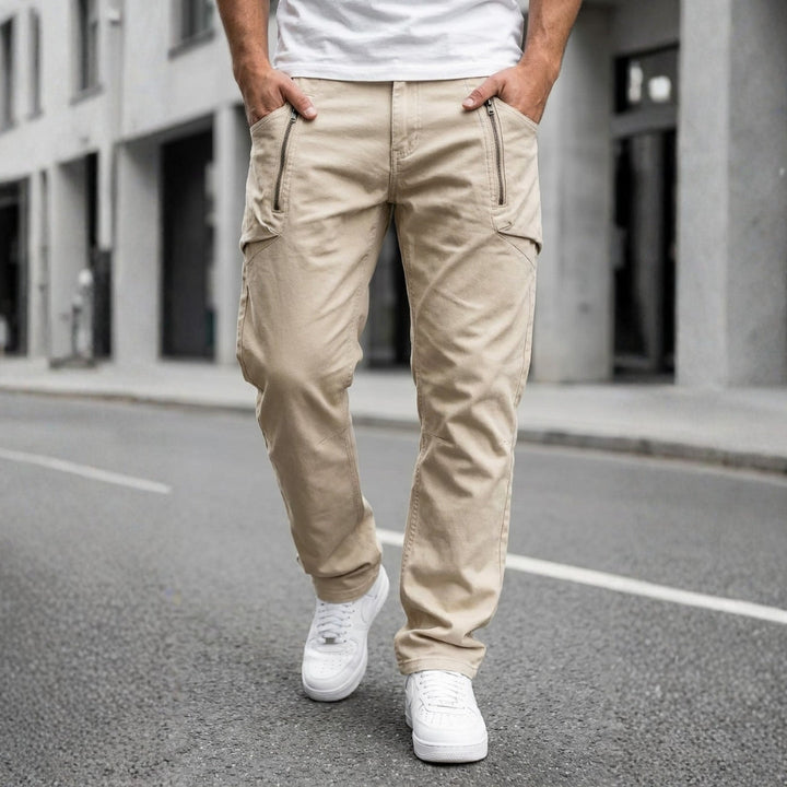 Alaric Cotton Cargo Pants — Slim Fit Utility Casual Trousers