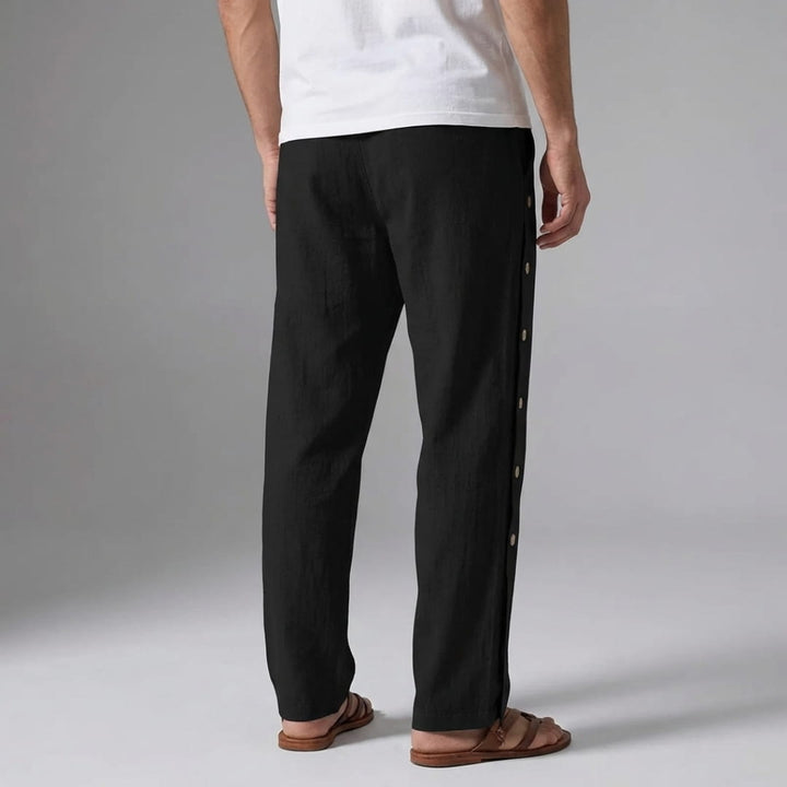 Santino Cotton Linen Lounge Pants — Relaxed Fit Breathable Casual Trousers