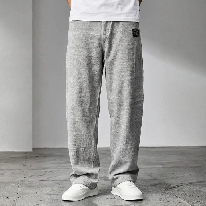 Charles Lightweight Textured Trousers — Breathable Casual Pants