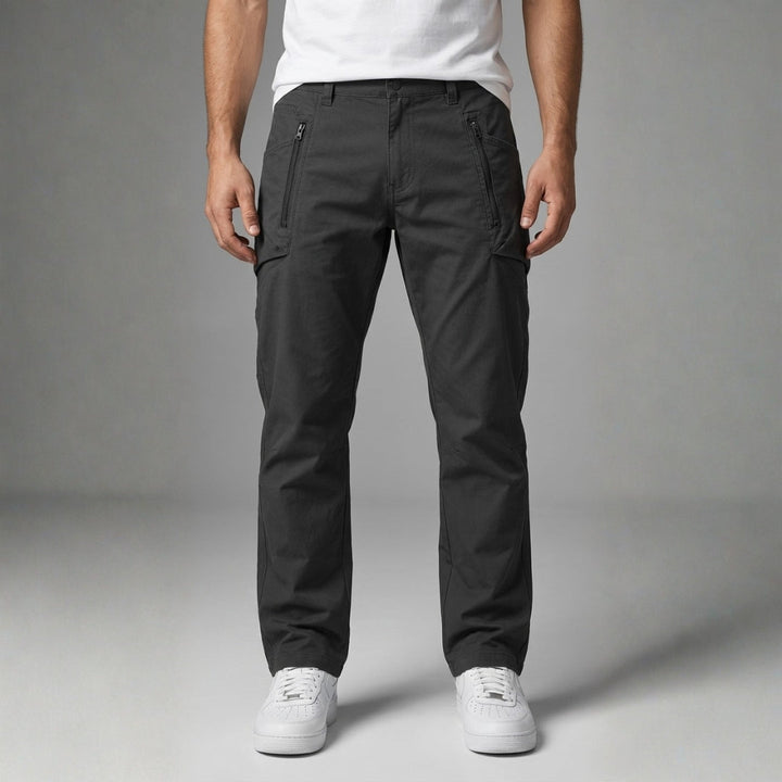 Alaric Cotton Cargo Pants — Slim Fit Utility Casual Trousers