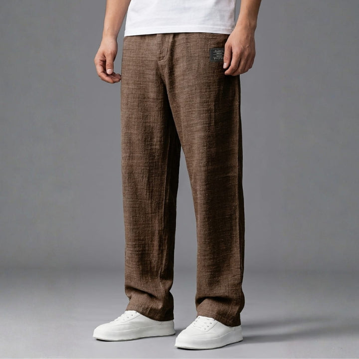Charles Lightweight Textured Trousers — Breathable Casual Pants