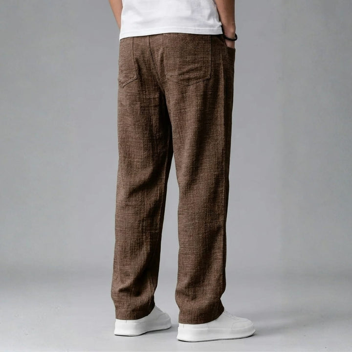 Charles Lightweight Textured Trousers — Breathable Casual Pants