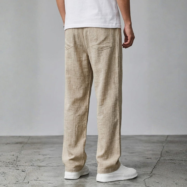 Charles Lightweight Textured Trousers — Breathable Casual Pants