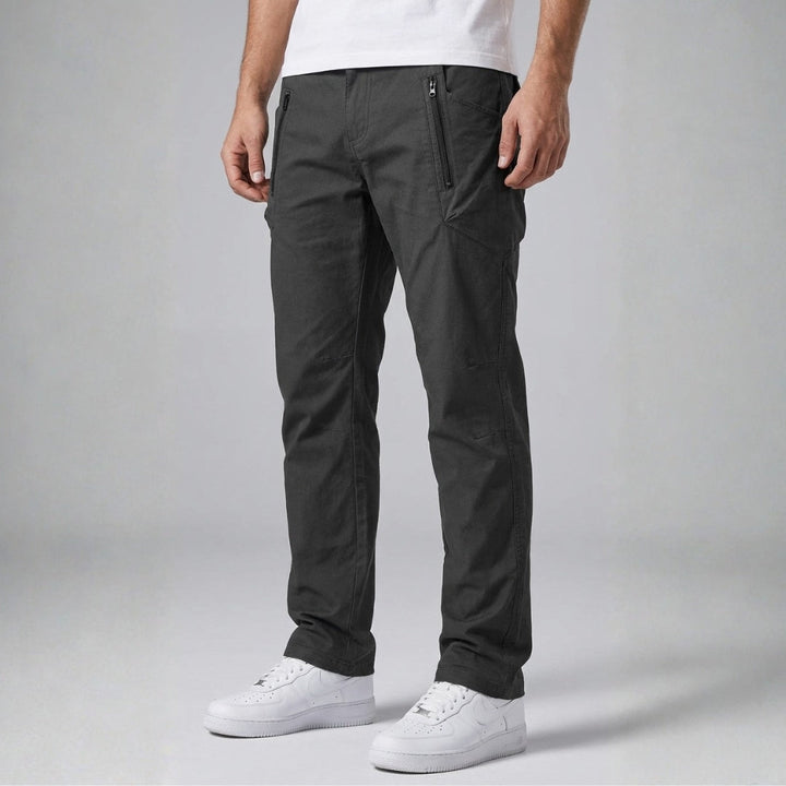 Alaric Cotton Cargo Pants — Slim Fit Utility Casual Trousers