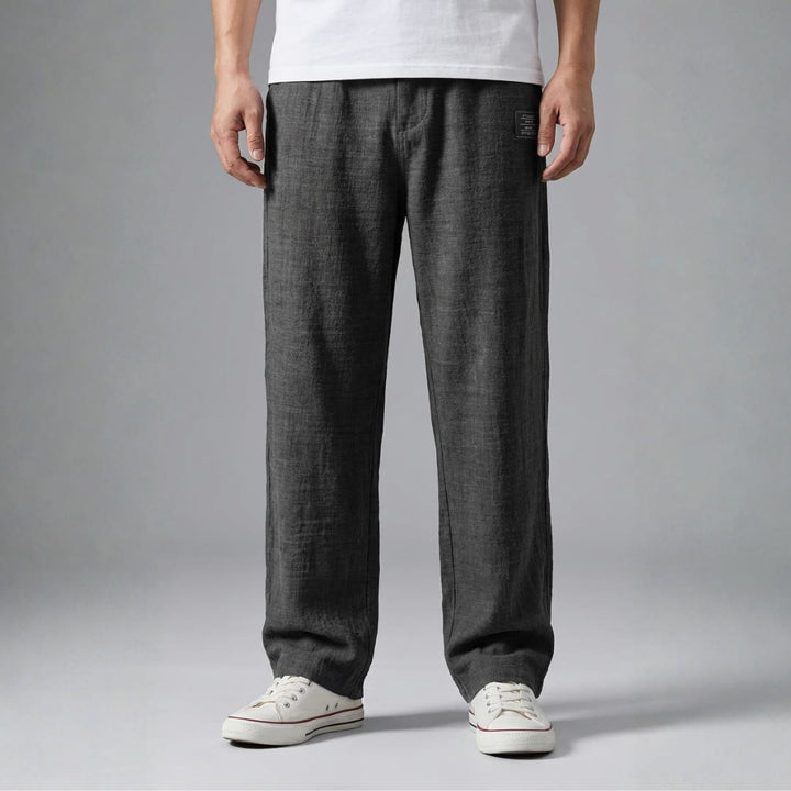 Charles Lightweight Textured Trousers — Breathable Casual Pants