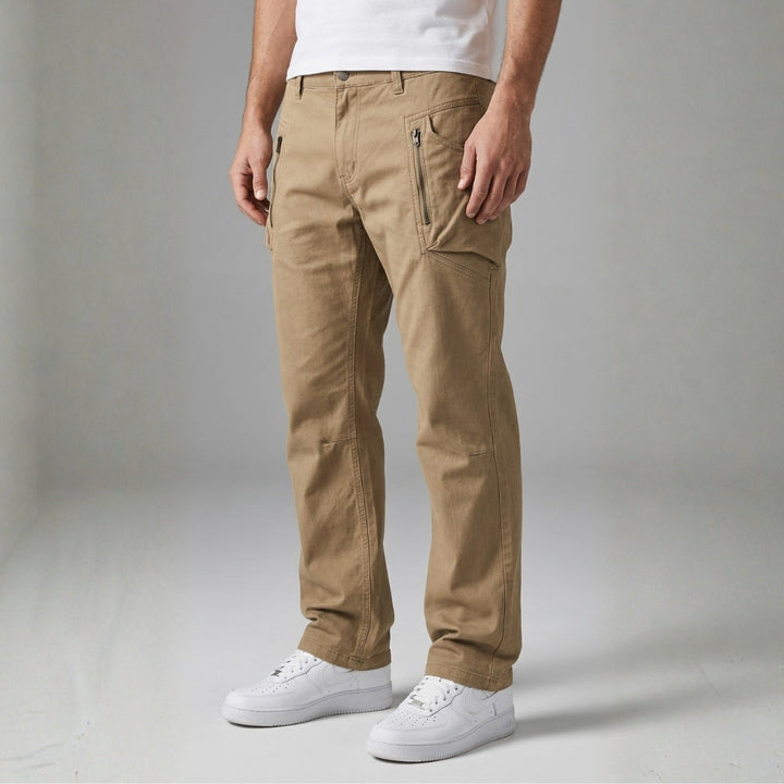 Alaric Cotton Cargo Pants — Slim Fit Utility Casual Trousers