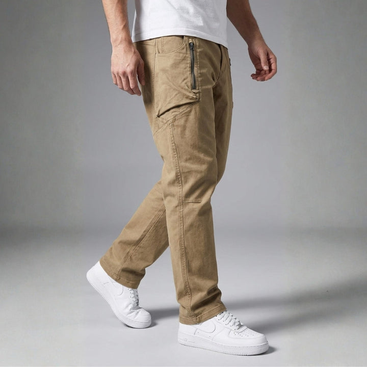 Alaric Cotton Cargo Pants — Slim Fit Utility Casual Trousers